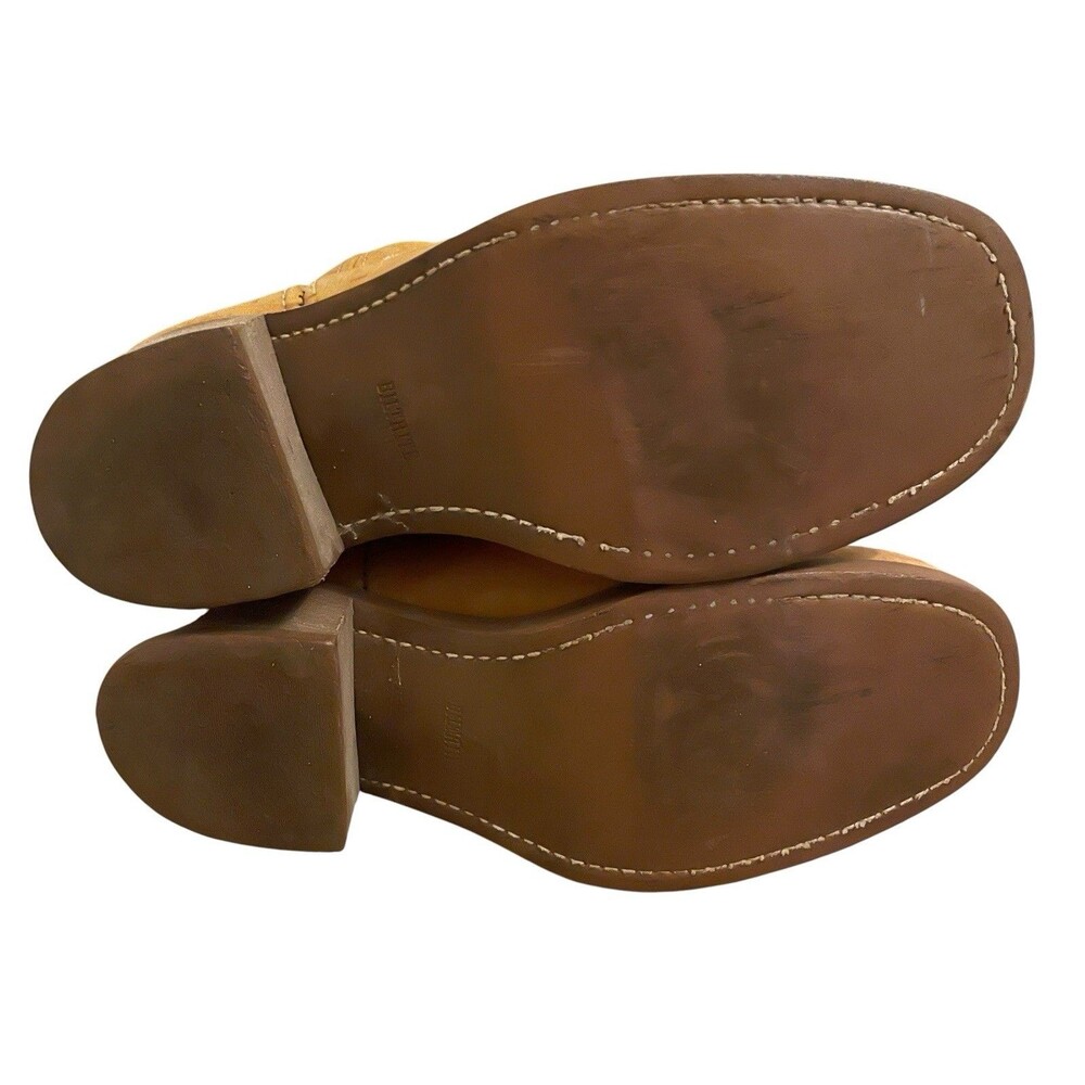 Vintage Landis Light Brown Leather Campus Western Boots Men’s Size 10 USA Cowboy - Picture 12 of 12